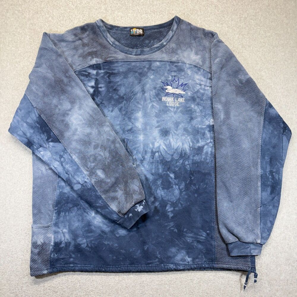 English Bay Sportswear Canada Indian Lake Lodge Tie-Dye Sweater Mens XL